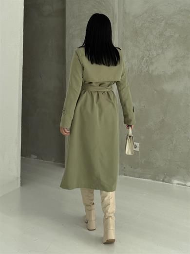 Lumino Kemer Detaylı Trençkot Haki