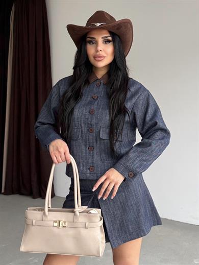 Mercan Etekli Takım Lacivert 