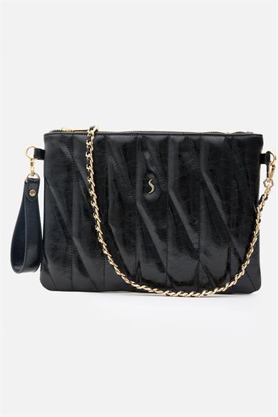 MİLA – Kapitone El, Omuz ve Clutch Çanta Siyah
