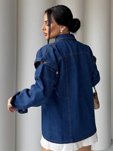 Milla Denim Tasarım Ceket Mavi