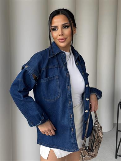 Milla Denim Tasarım Ceket Mavi