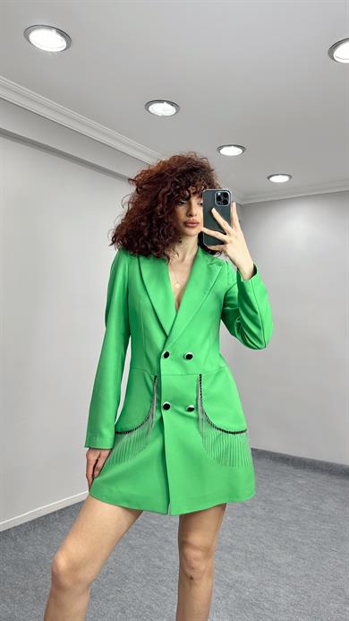 Miss Zincir Detaylı Ceket Yeşil