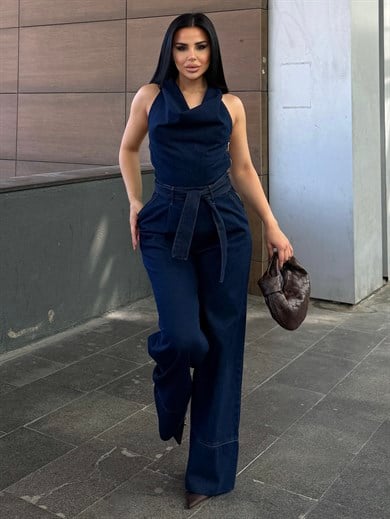 Nilsa Denim Tulum Lacivert