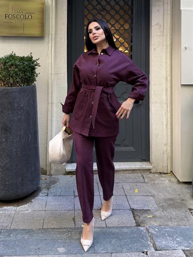 Oligas Denim Takım Bordo