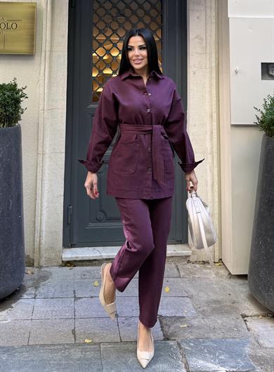 Oligas Denim Takım Bordo