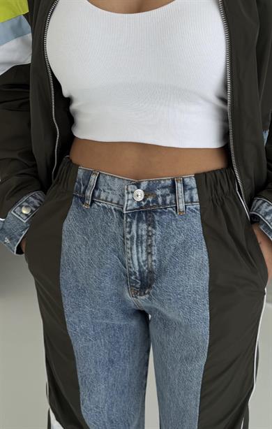 Otiga Denim Detaylı Paraşüt Takım Haki