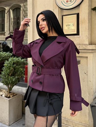Otriva Kısa Trenç Mürdüm