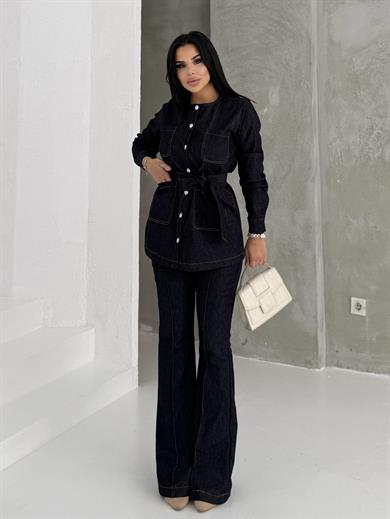Palmut Denim Takım Lacivert