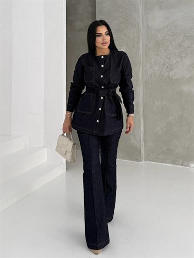 Palmut Denim Takım Lacivert
