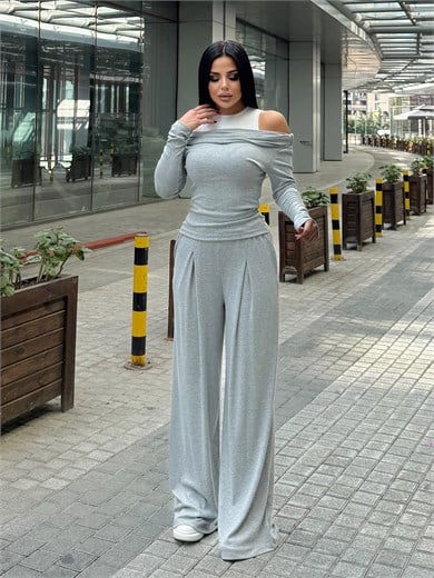 Pelie Üçlü Spor Takım Gri