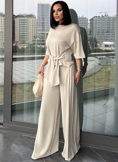 Pelina Bağlama Detaylı Modal Takım Taş