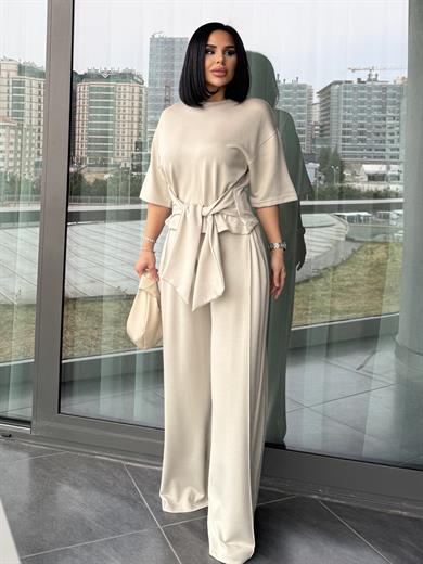 Pelina Bağlama Detaylı Modal Takım Taş