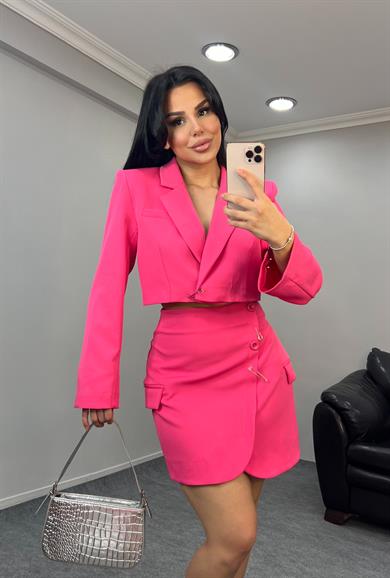 Pink İkili Etekli Takım