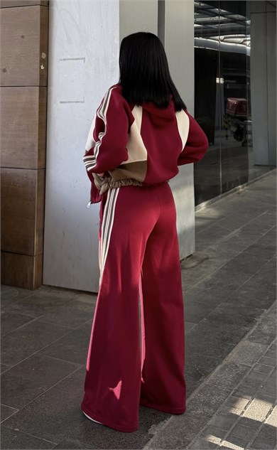 PomelaTasarım 3lü Spor Takım Bordo