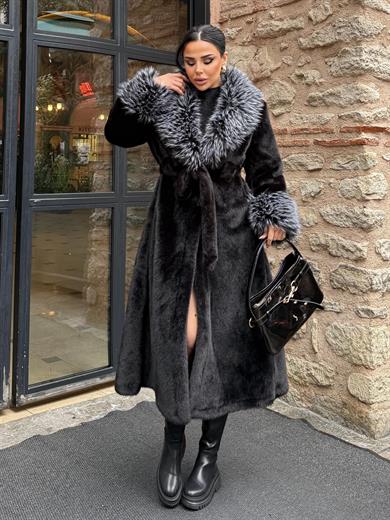 Poviga Uzun Kürk Siyah