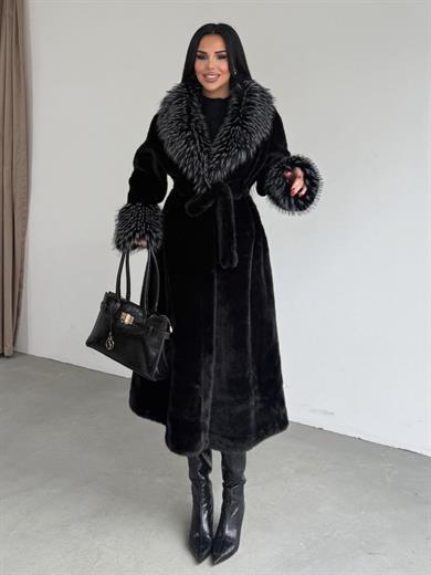 Poviga Uzun Kürk Siyah