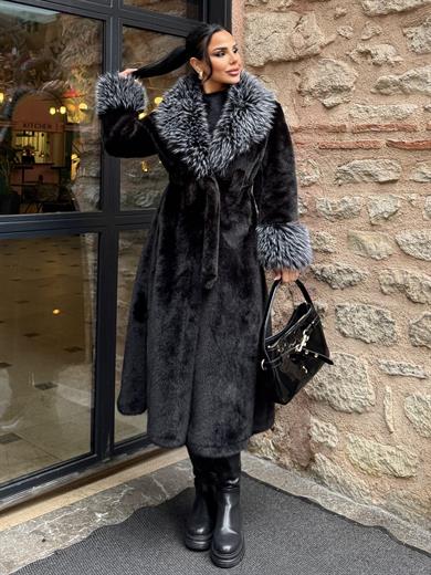 Poviga Uzun Kürk Siyah