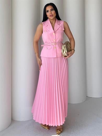 Rams Kemer Detaylı Takım Pembe