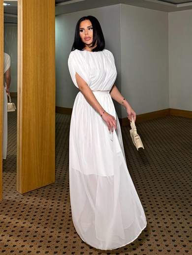 Resina Tasarım Etekli Takım Beyaz