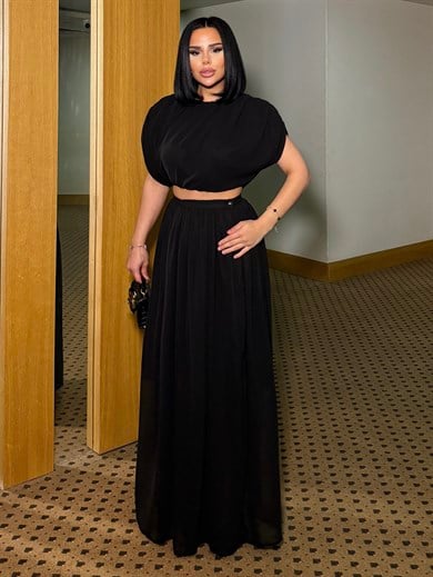 Resina Tasarım Etekli Takım Siyah