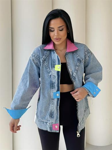 Roxy Paraşüt Detaylı Denim Ceket