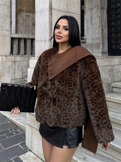 Sansiro İthal Kürk Leopar Desen