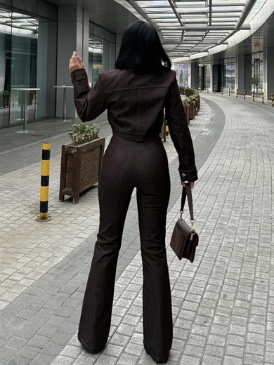 Sezan Denim Takım Kahve