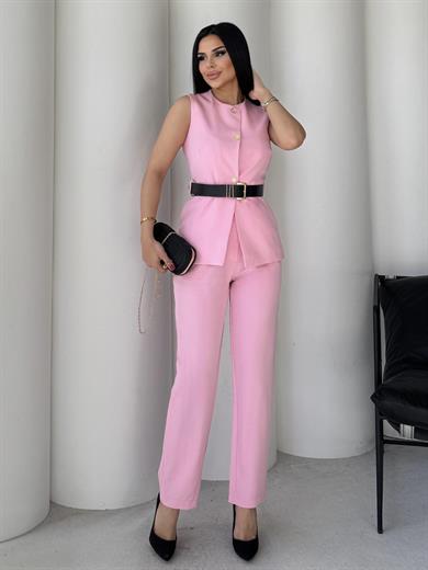 Venezia Kemer Detaylı Takım Pembe