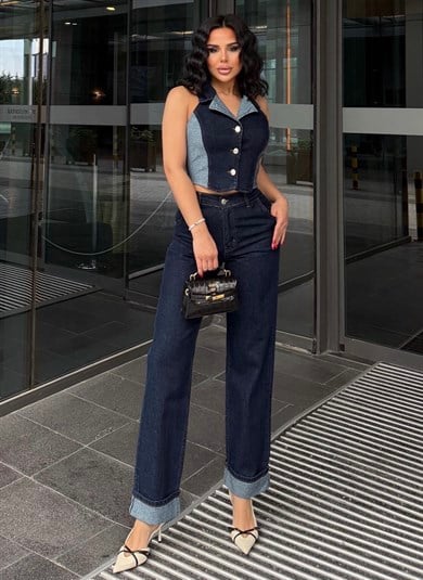 Vildas Tasarım Denim Takım Lacivert