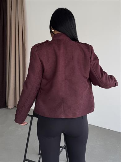 Vorse Süet Ceket Bordo