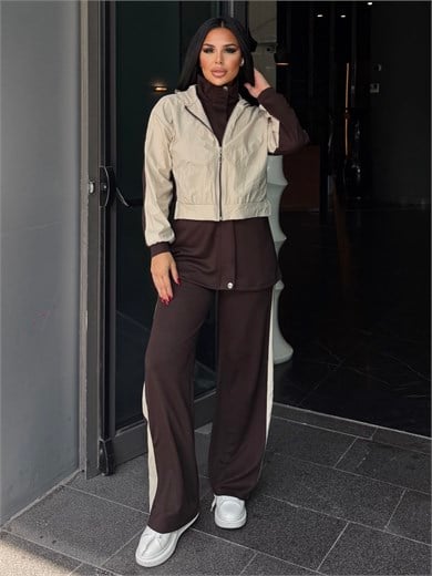 Zrtes Paraşüt Detaylı Spor Takım Kahve