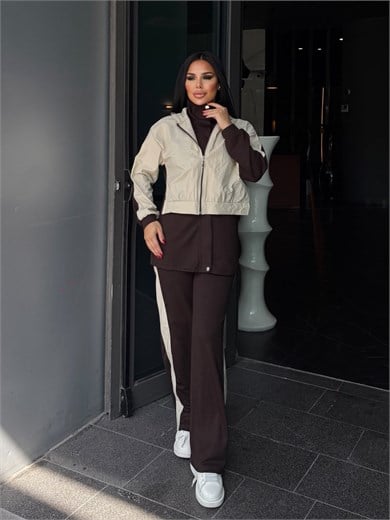 Zrtes Paraşüt Detaylı Spor Takım Kahve