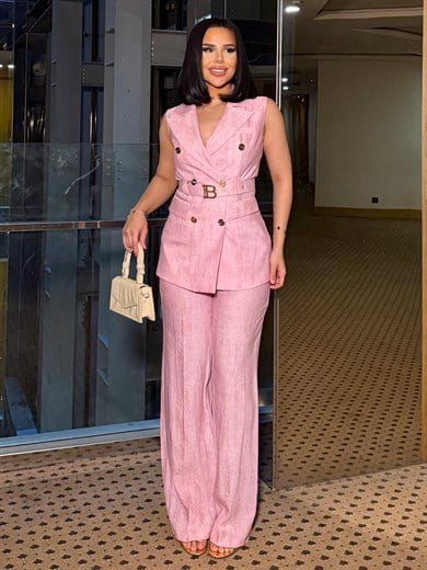 Zurina Kemer Detaylı Takım Pudra