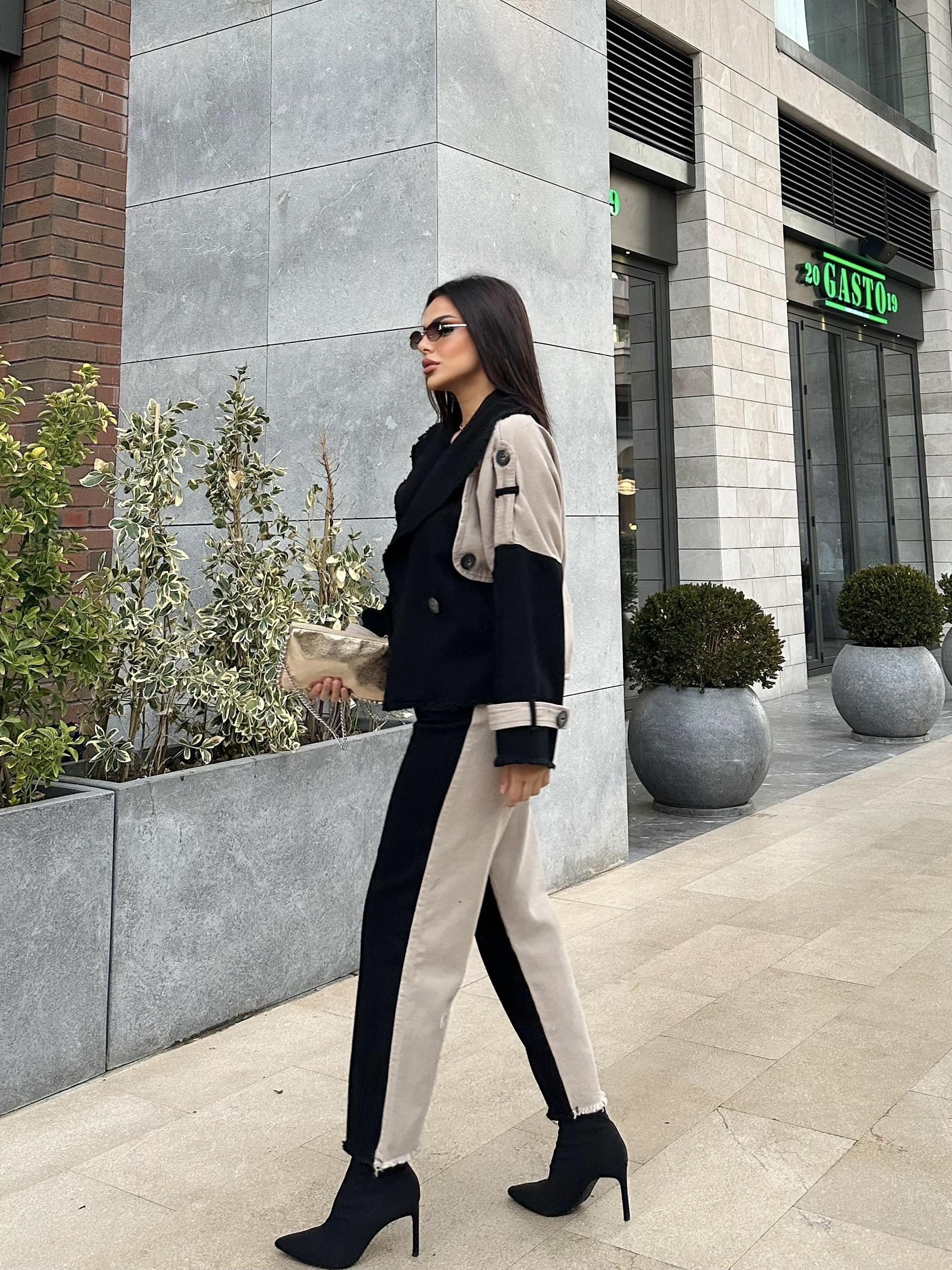 Arwen Trenç Crop Pantolon Takım Camel · 2