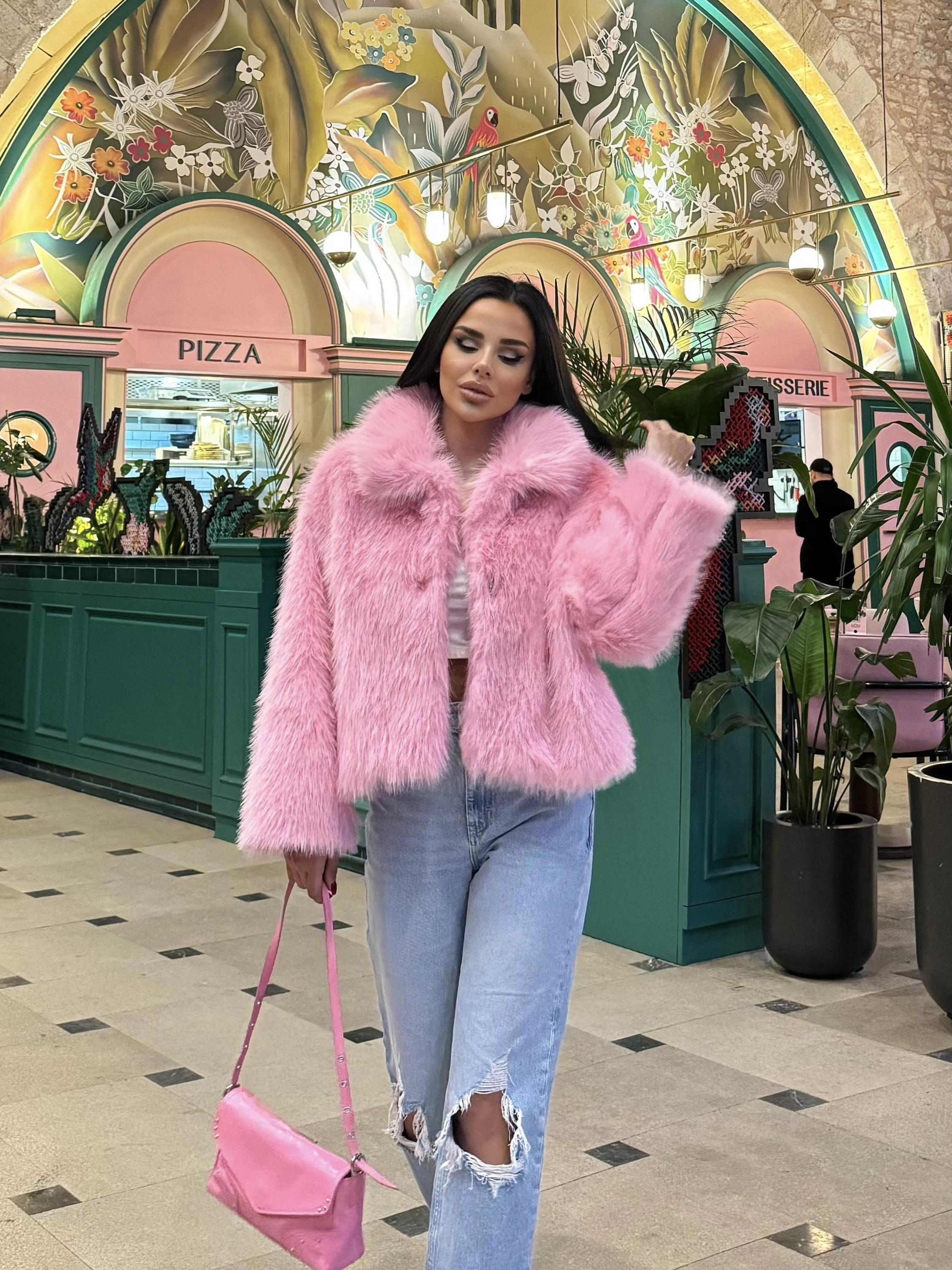 Cosy Kısa Suni  Kürk Şeker Pembe · 2
