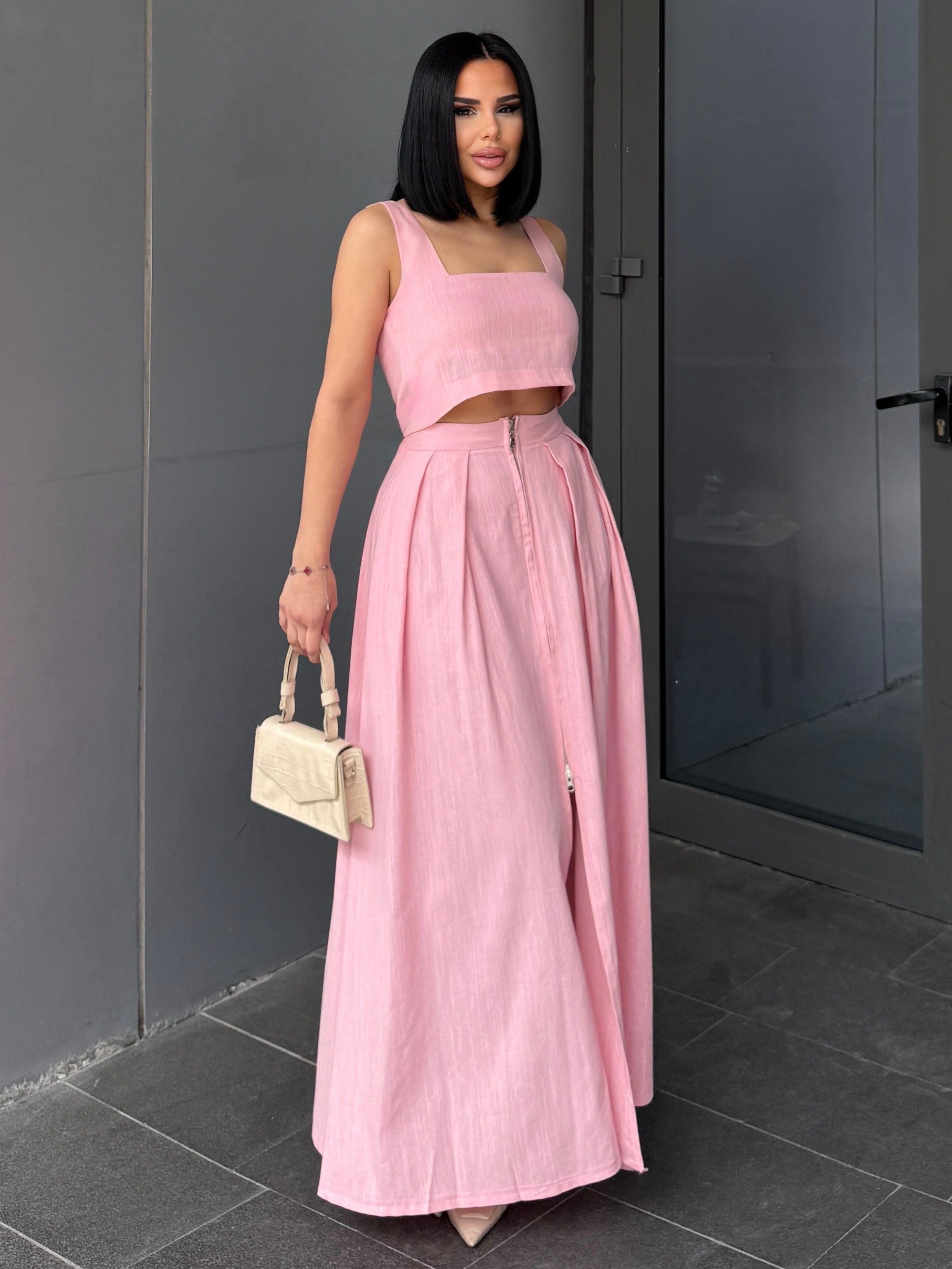 Flose Etekli Takım Pembe