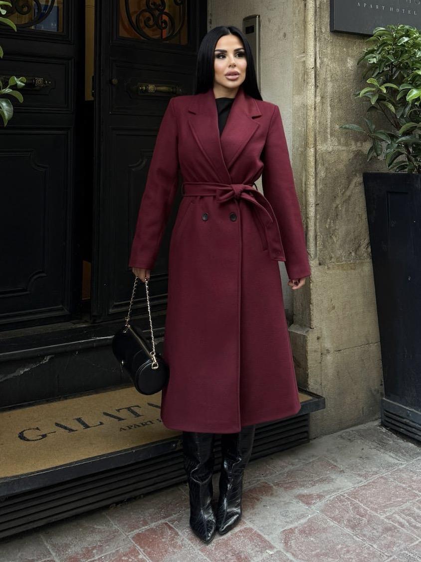 Harry Kaşe Kaban Bordo