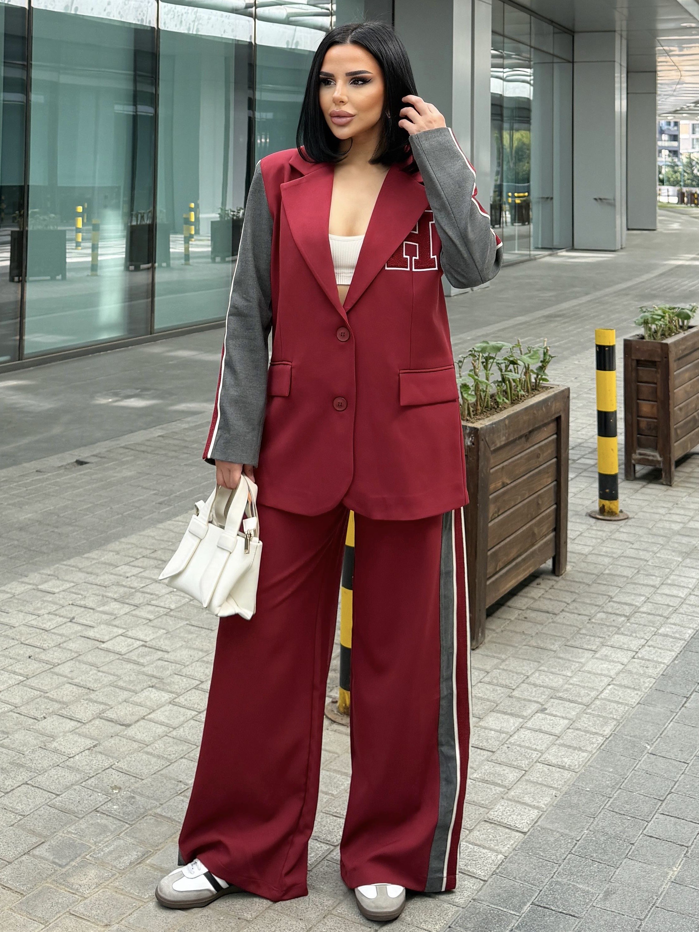 Hill Pantolon Ceket Takım Bordo · 2