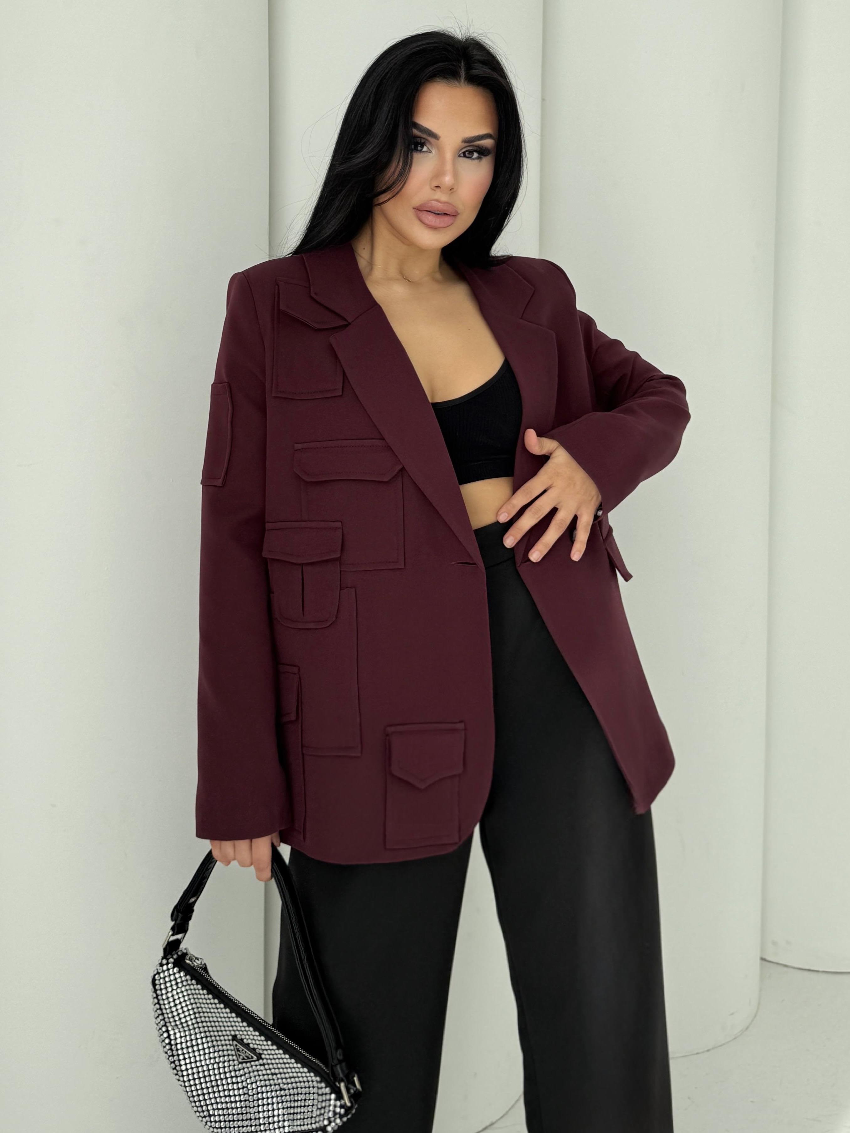 İndia Tasarım Blazer Ceket Bordo