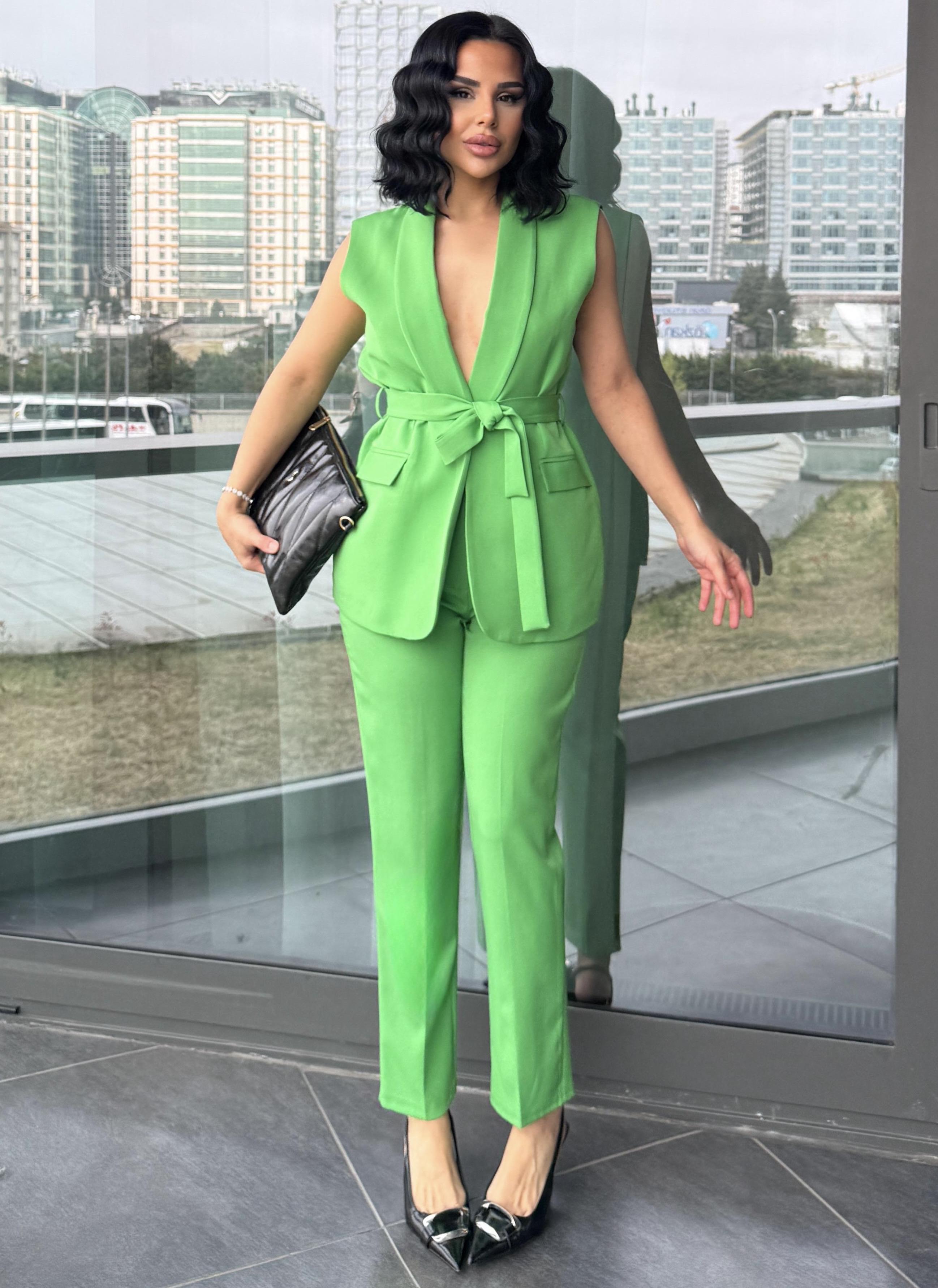 Karolin Yelekli Takım Yeşil