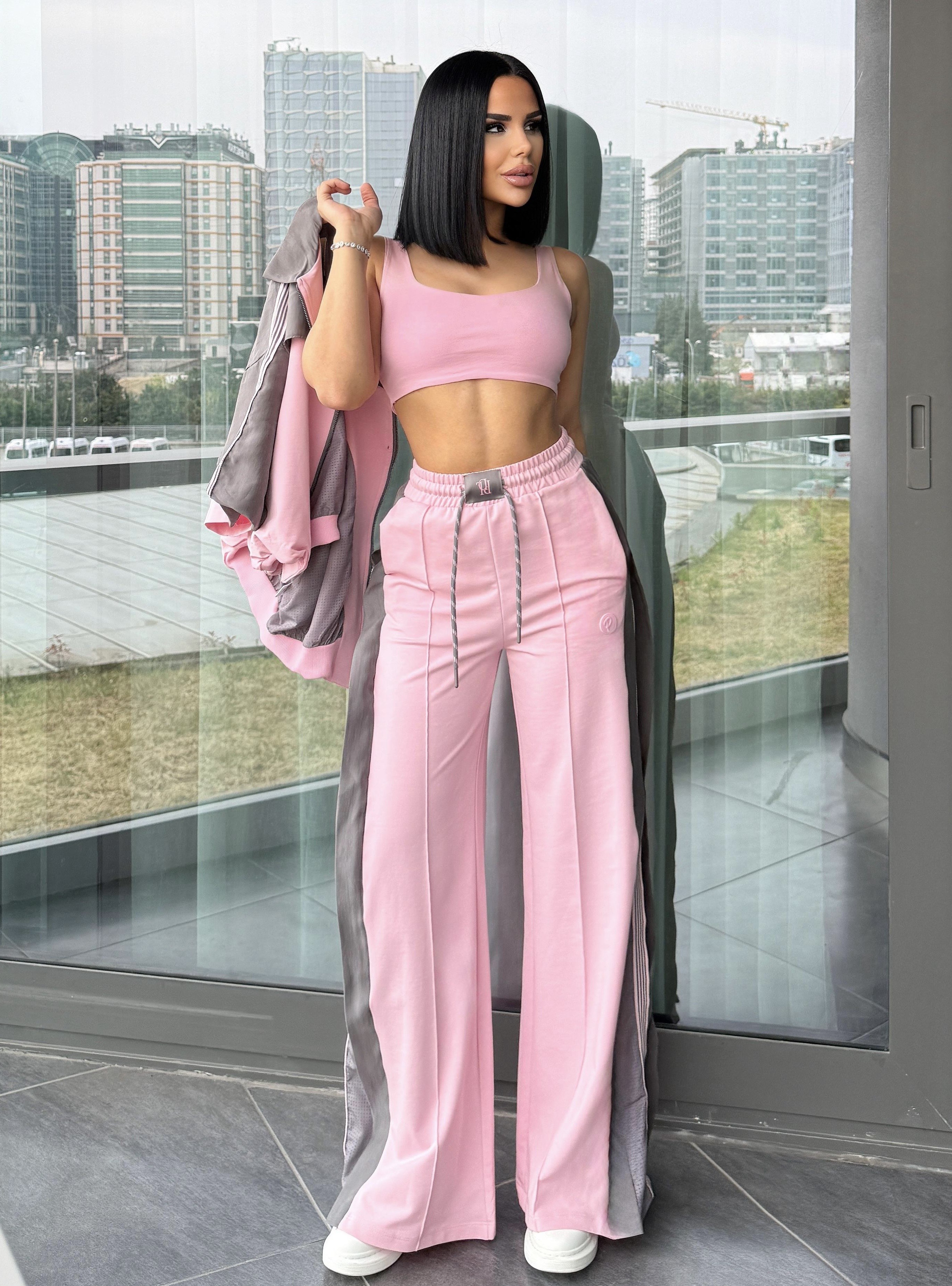 Lasses Üçlü Spor Takım Pembe