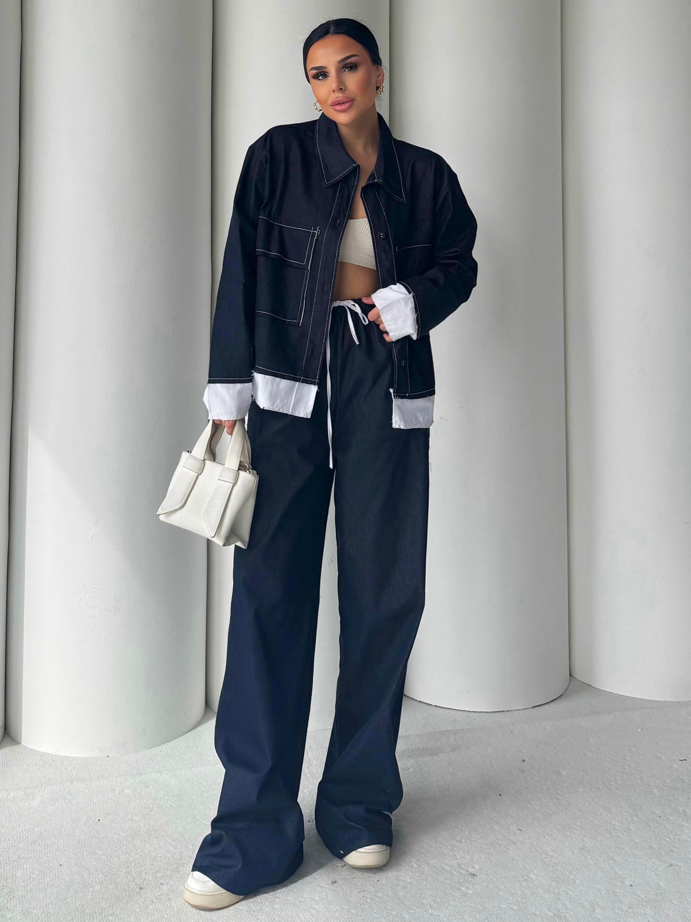 Lesi İkili Denim Takım Lacivert