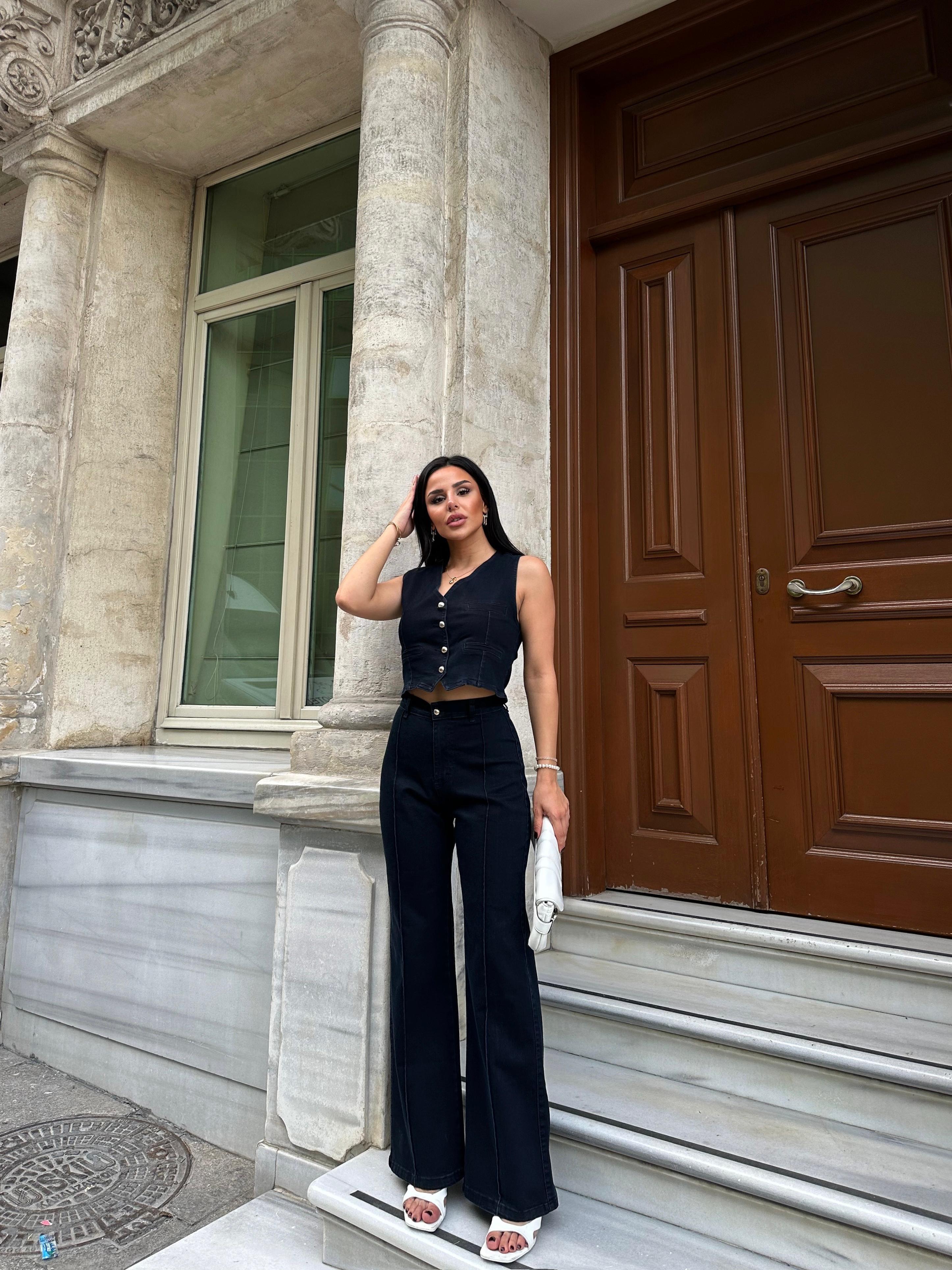 London Denim Yelekli Takım Siyah · 4