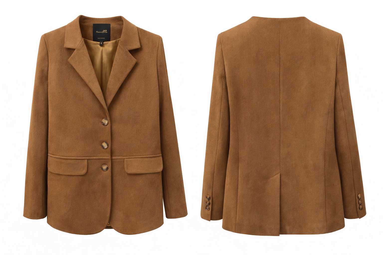 Masino Süet Blazer Ceket Taba