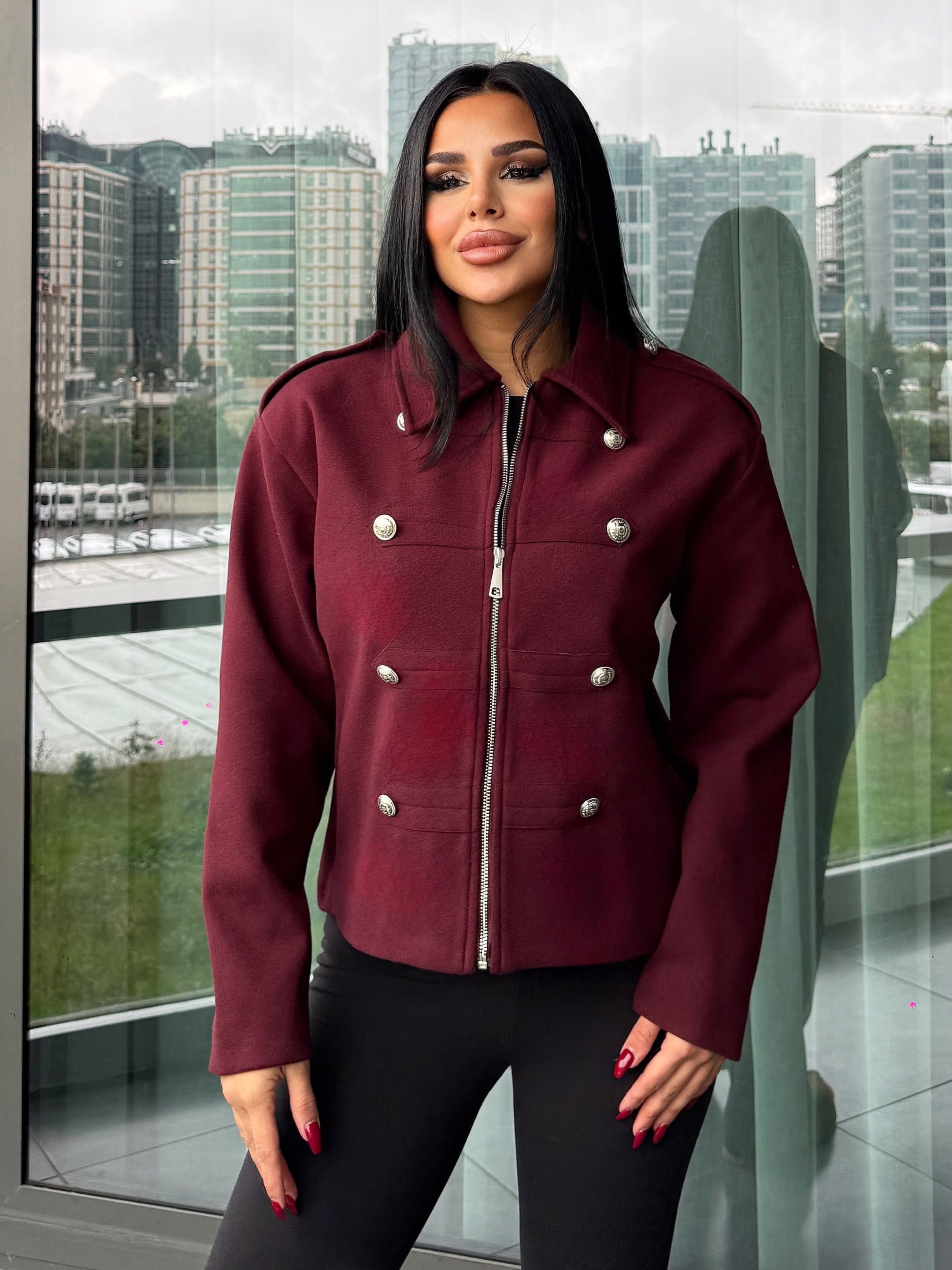 Milans Tasarım Ceket Bordo