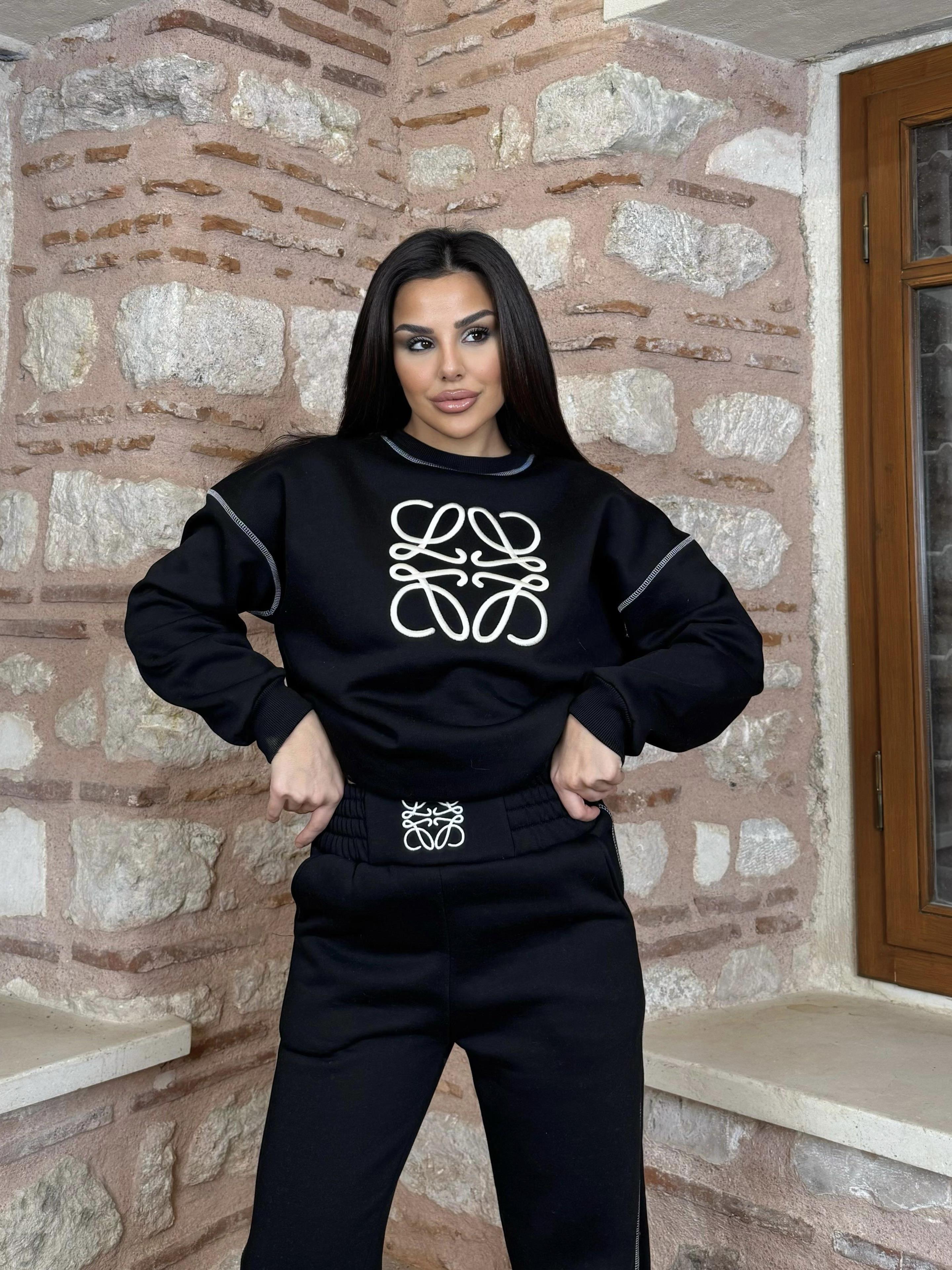 Misha 3 İplik Sweatshirt Takım Siyah · 2