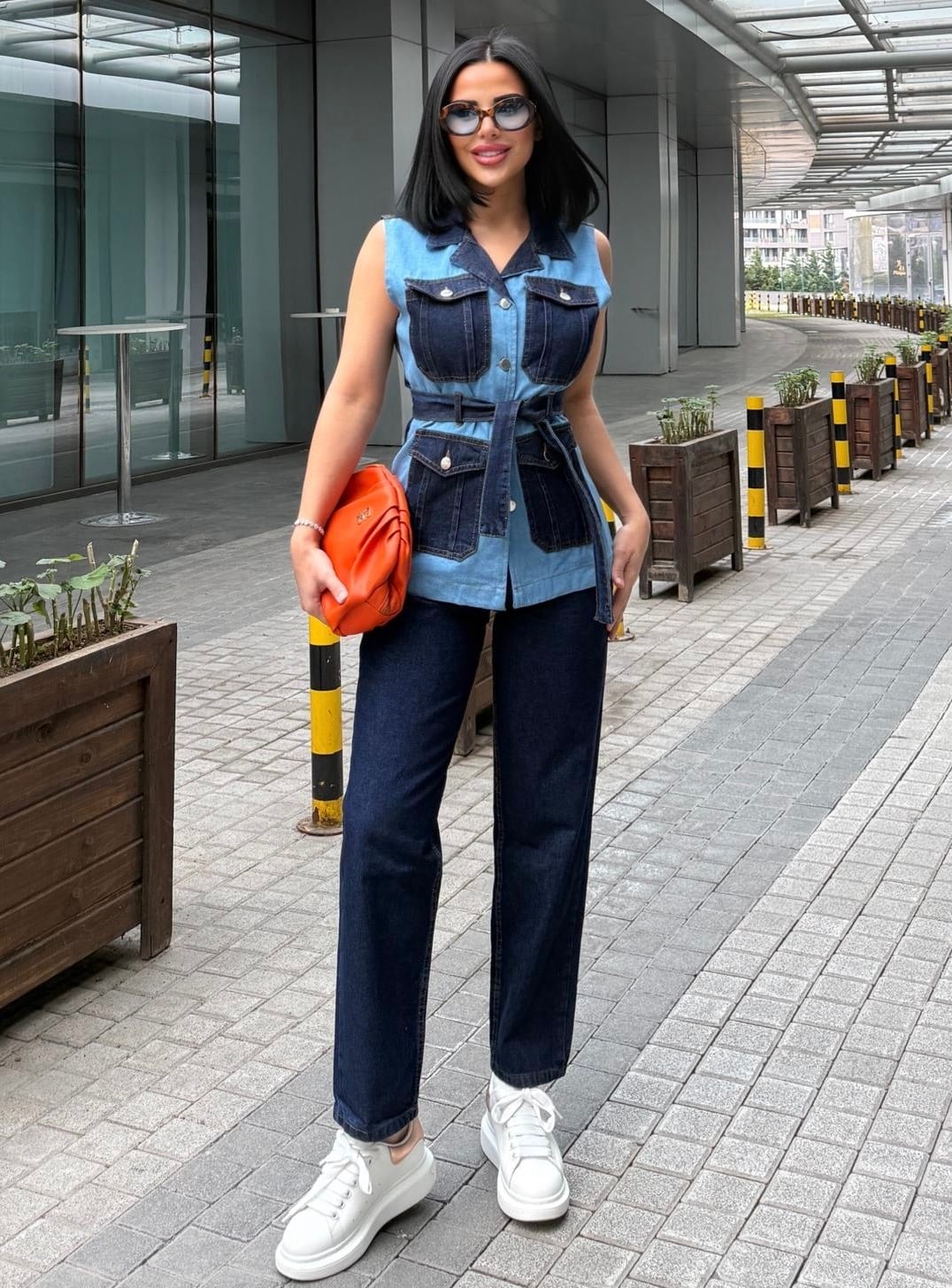 Olina Tasarım Denim Takım Lacivert