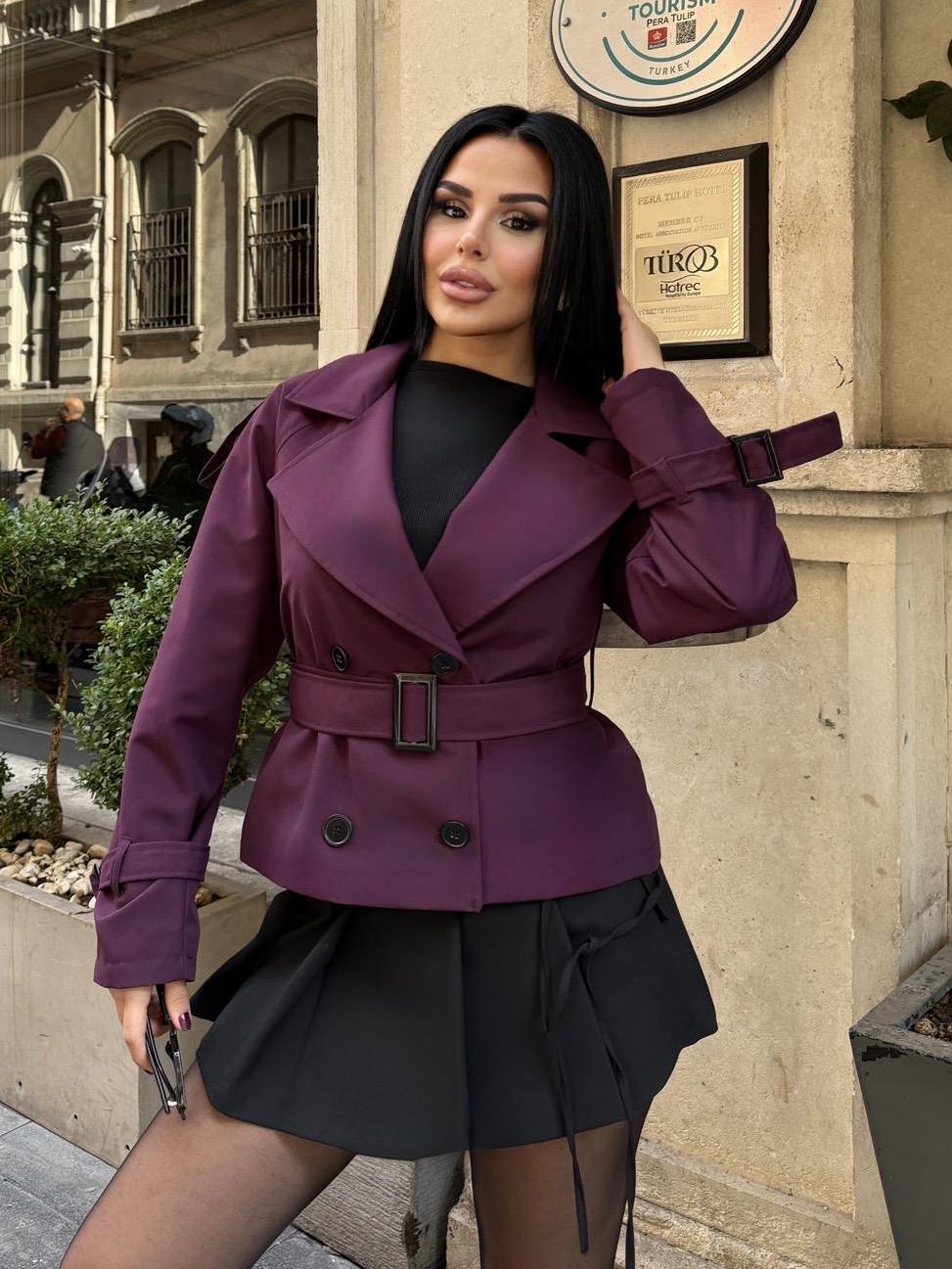 Otriva Kısa Trenç Mürdüm