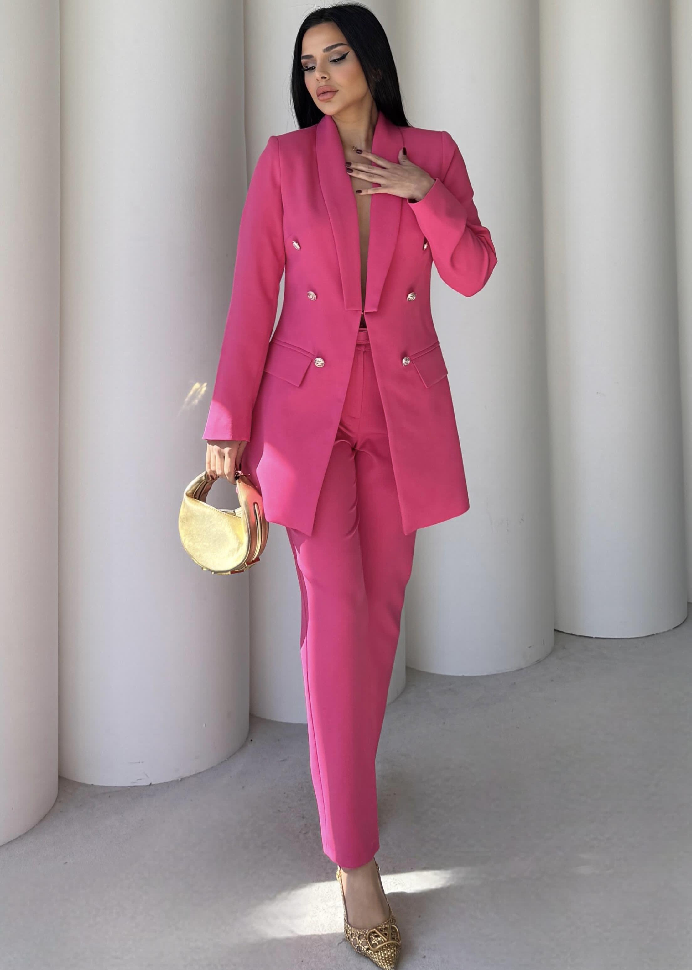 Rocke Blazer Ceketli Takım Pembe