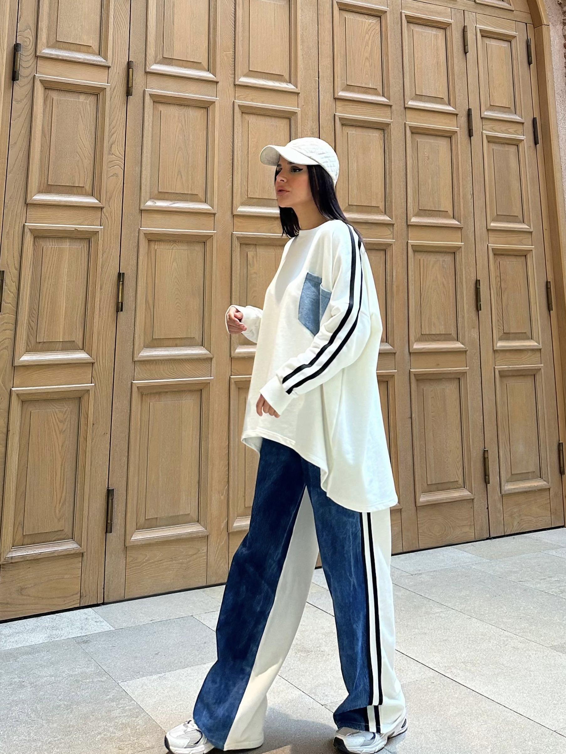 Shaya Tasarım Oversize Takım Beyaz · 2